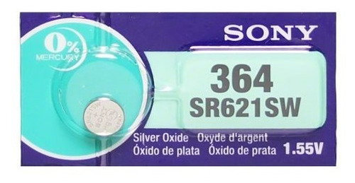 Sony 364 (sr621sw) 1.55v Batería Para Reloj Sin Mercurio De