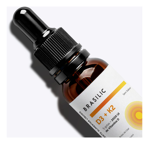 Vitamina D3 Liquida K2 5 Gotas 2000ui De Vitamina D 20ml