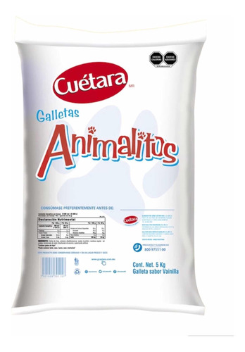 Galletas Animalitos Granel Bulto 5 Kg Cuetara