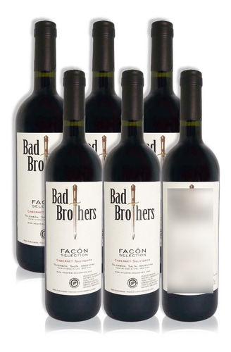 Bad Brothers Facón Selection Vino Cabernet Sauv X6u 750ml