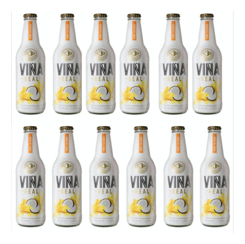 Pack De 12 Cooler Viña Real Piña Colada 330 Ml