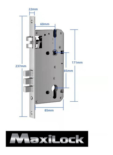 Imagen 8 de 8 de Cerradura Inteligente Maxilock Mxe 20807 - Backset 60