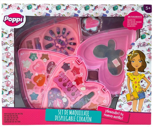 Imagen 5 de 10 de Maquillaje P/ Nena Corazon Desplegable Nuevo S21651 Bigshop