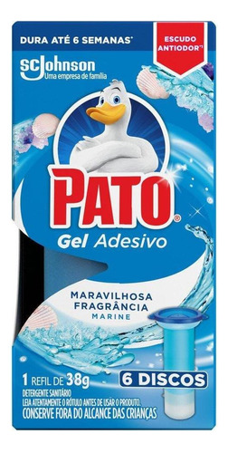 Detergente sanitário Gel Adesivo Marine Pato 38g refil