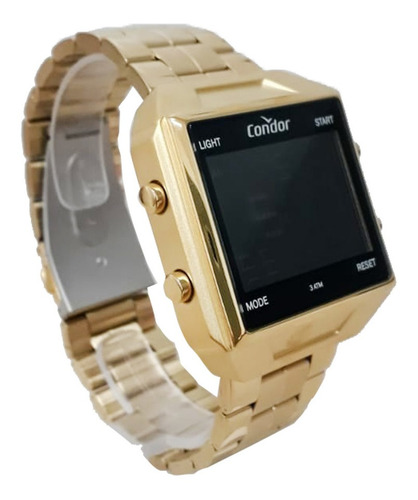 Relógio Condor Masculino Digital Banhado Ouro 18k Original