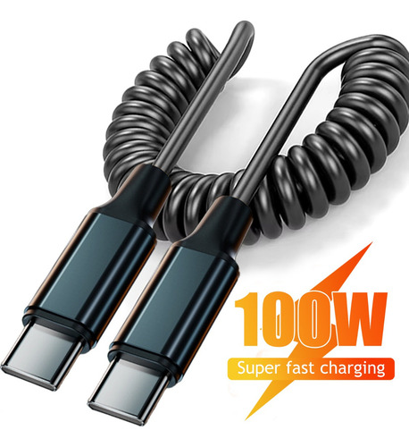 Diseño De Resorte De Cable De Carga Usb-c A Usb-c De Alta Ve