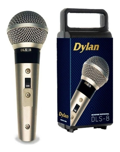 Microfone Dylan Dls 8 Cardióide Profissional Com Cabo