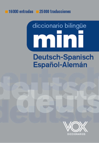 Libro Diccionario Mini Deutsch Spanisch Español Alemán 2023