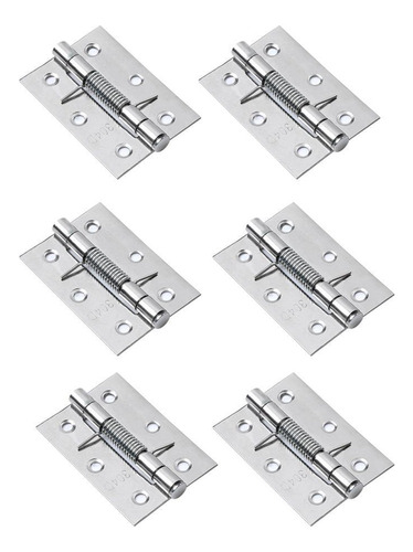 6 Piezas De Bisagras De Puerta Con Resorte De 3 Pulgadas