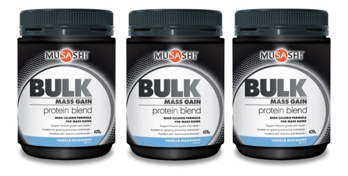 Musashi Proteina Bulk Mass Gain Whey Protein 1 Lbs 3 Un Vani