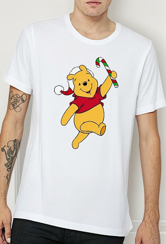 Poleras Estampadas Con Diseño Winnie Pooh Nuevo Navidad