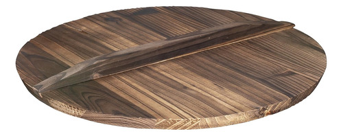 Tapa De Madera Para Wok De 14 Pulgadas, Tapa Natural Redonda