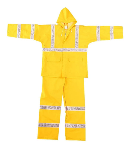 Conjunto Impermeable C/reflejante Amarillo Talla G Pvc 18417