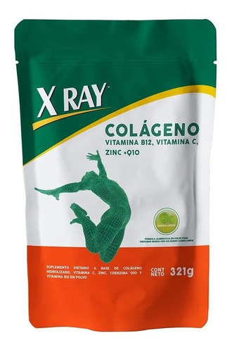 X Ray Colágeno Vitamina B12 Vitamina C Zinc Y Q10 Polvo 321g Sabor Limón