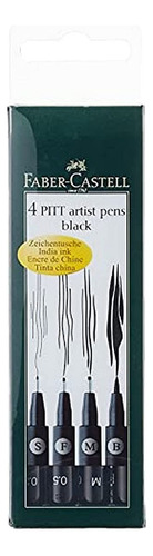 F167100 Pitt Artist Pen Wallet Negro (4 Tamaños)