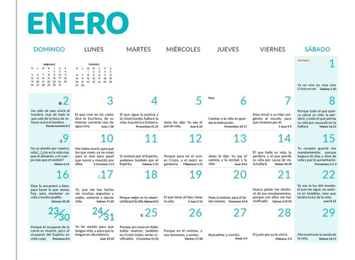 Imagen 2 de 4 de Calendario Cristiano 2022 Regalos De Dios X 100 Unidades