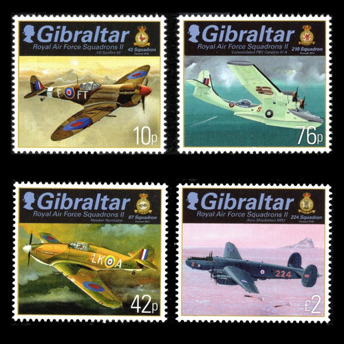 2013 Aviones- Fuerza Aérea Real- Gibraltar (sellos) Mnh