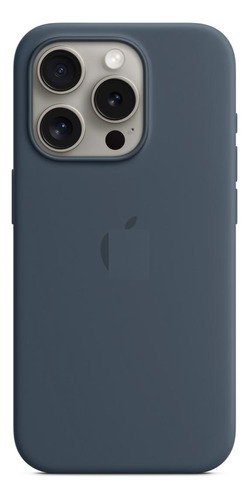 Capa De Silicone Para Apple iPhone 15 Pro - Azul Marinho