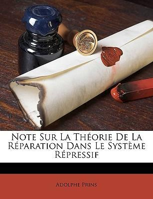 Libro Note Sur La Th Orie De La R Paration Dans Le Syst M...