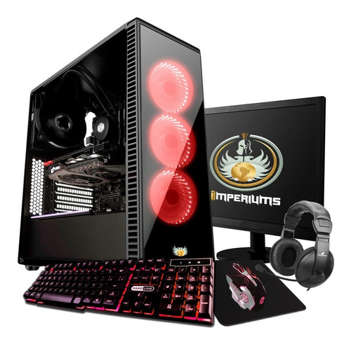 Pc Gamer Ryzen 5 3400g 3º Geração, Rx 580 8gb, Monitor 21.5!