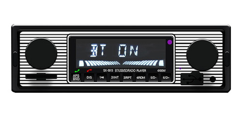 Bt Rádio Vintage Mp3 Player Estéreo Usb Aux Carro Clássic