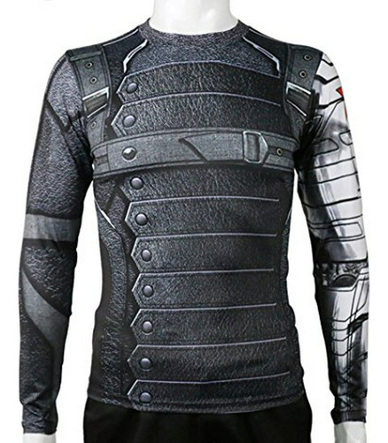 Camisa De Deporte Manga Larga Winter Soldier De Rulercosplay