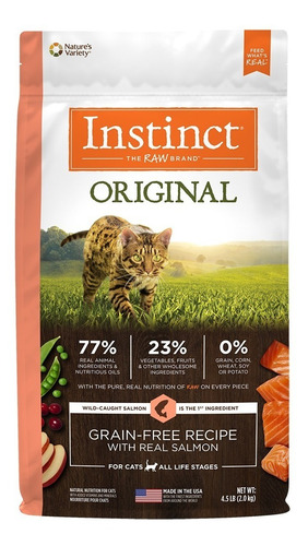 Imagen 1 de 6 de Croquetas Instinct Salmon 2 Kg Para Gatos