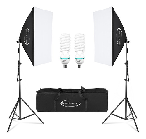 Set Iluminación De Fotografía Showmaven Softbox Con