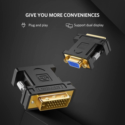 Imagen 4 de 7 de Adaptador Dvi 24+5 A Vga Ugreen Macho A Hembra