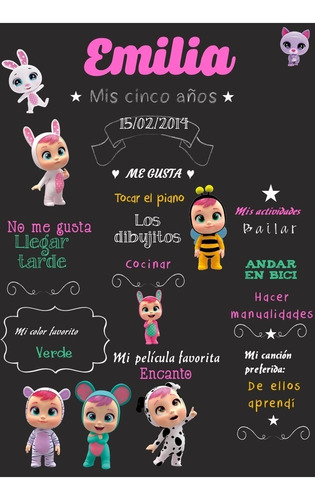 Pizarra Poster Editable Bebes Llorones