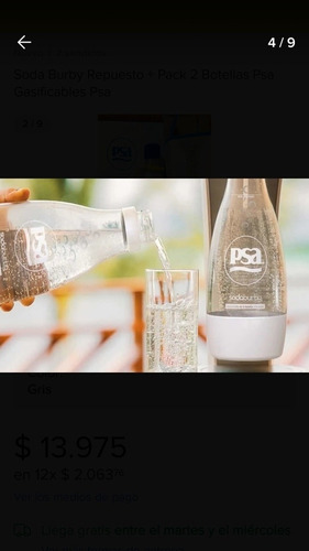 Imagen 3 de 3 de Botella Gasificables +cilindro Co2