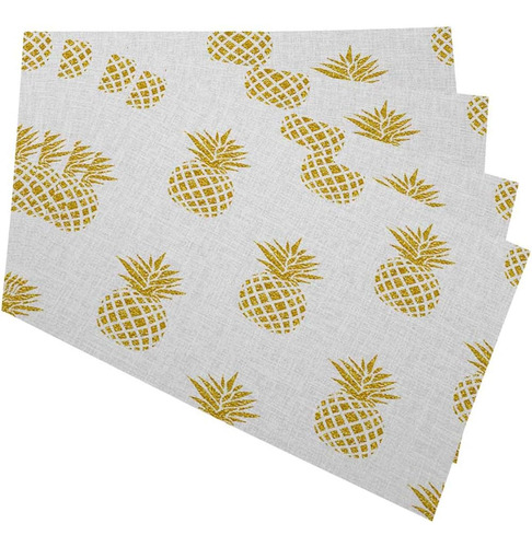 Manteles Individuales Mugod Pineapple Piña Dorada De Verano 