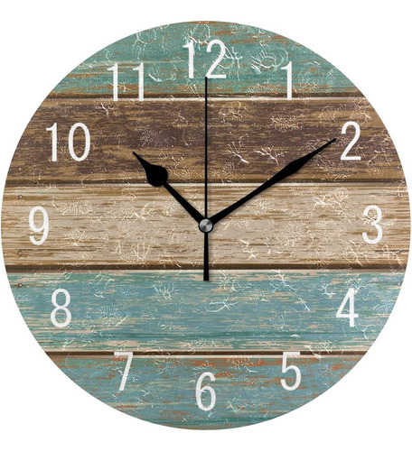 Welllee Reloj De Madera De Color Antiguo Reloj De Tipo Árabe