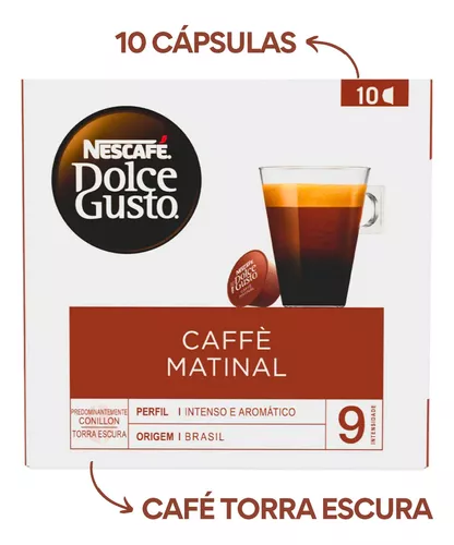 Café Matinal Conillon Nescafé Dolce Gusto Caixa com 10 Cápsulas