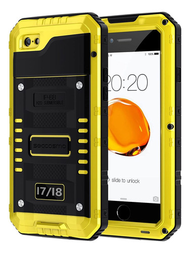 Funda Impermeable Para iPhone SE - Amarilla/negra
