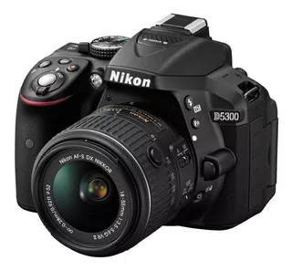 Nikon Kit D5300 + lente 18-55mm VR DSLR color negro