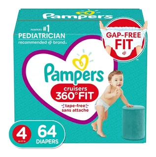 Pampers Cruisers 360° Etapa 4, 64 Pañales Unisex