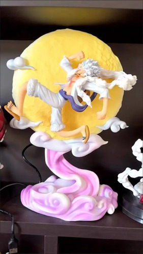 Figura De Acción De 28 Cm De Nika Luffy Con Luz Lunar, De Un