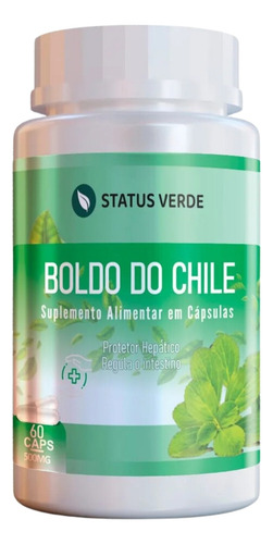 Boldo Do Chile Extrato Orgânico 100% Natural 500mg 60 Cáps Sabor
