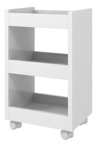 Suporte - Mesa Auxiliar Para Clínica De Estética +3 Bandejas Cor Branco