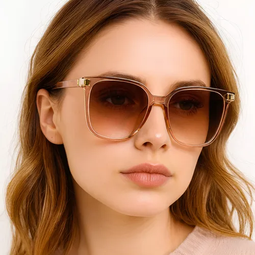 Óculos de Sol Vinkin Feminino Oversized Quadrado UV400 Acetato Ma...