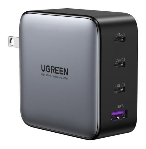 Cargador Para iPhone/iPad/macbook, Ugreen 100w 3usb-c+1usb-a