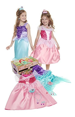 Disney Princess Ariel Y Aurora Dress Up Trunk Pretend Play J