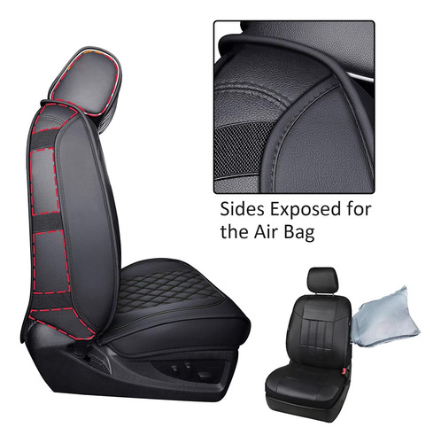 Roccs Fundas De Asiento De Cuero De 5 Asientos, Juego Comple