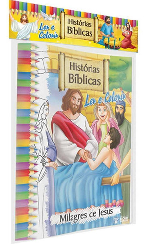 Livro Infantil Colorir Biblia Solapa Grande C/10 Livr