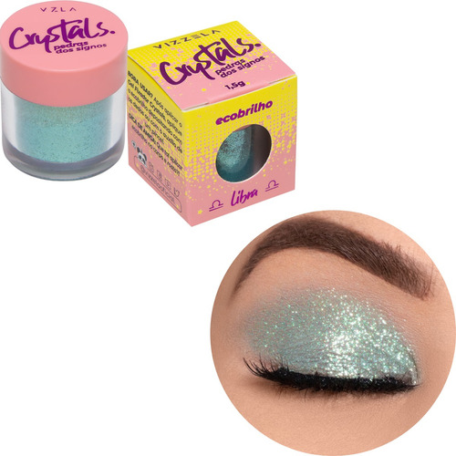 Sombra Glitter Ecobrilho Crystals Pedra Dos Signos 1,5g Cor Da Sombra Libra