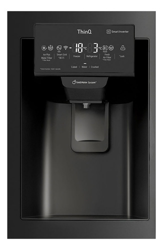 Geladeira Smart LG Inverter French Door Instaview Door-in-do Cor Black Inox