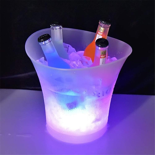 Cubitera Hielera Con Luz Led Parlante Bluetooth 5l Fiesta