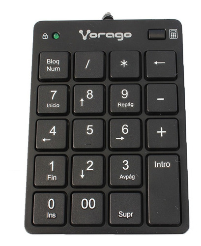 Teclado Numerico Ergonomico Usb Pc Laptop Vorago Kb-105