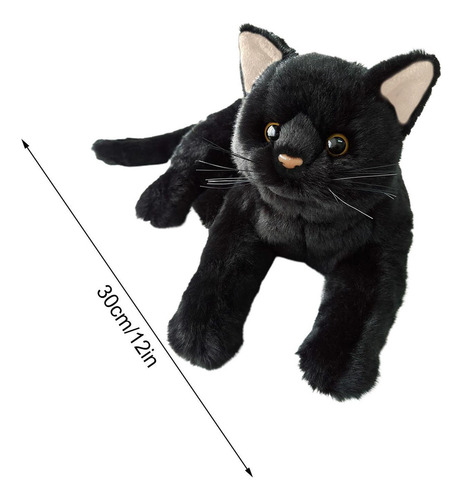 . Figura De Gato Negro Abrazable, Dibujo Animado
